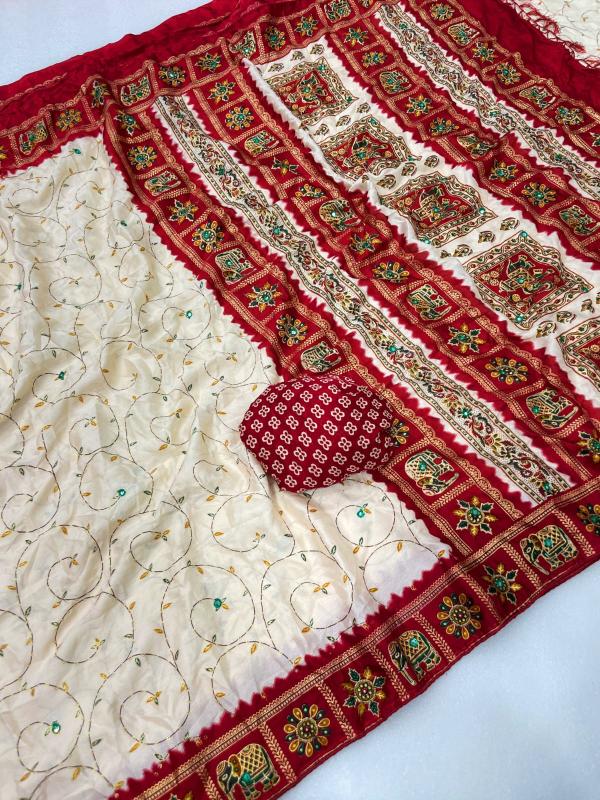Vastrangan sas bahu bandhani saree buy wholesale clothes online
